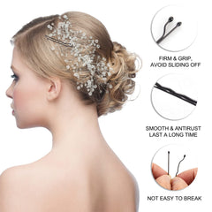 PURPLESKY pins securing a bun for secure, all-day hold in styling