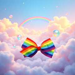 PurYupearl bow clipped in half-up hairstyle offering visible style boost
