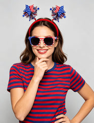 PUSABAOWO star sunglasses closeup displaying frame detail and lightweight comfort