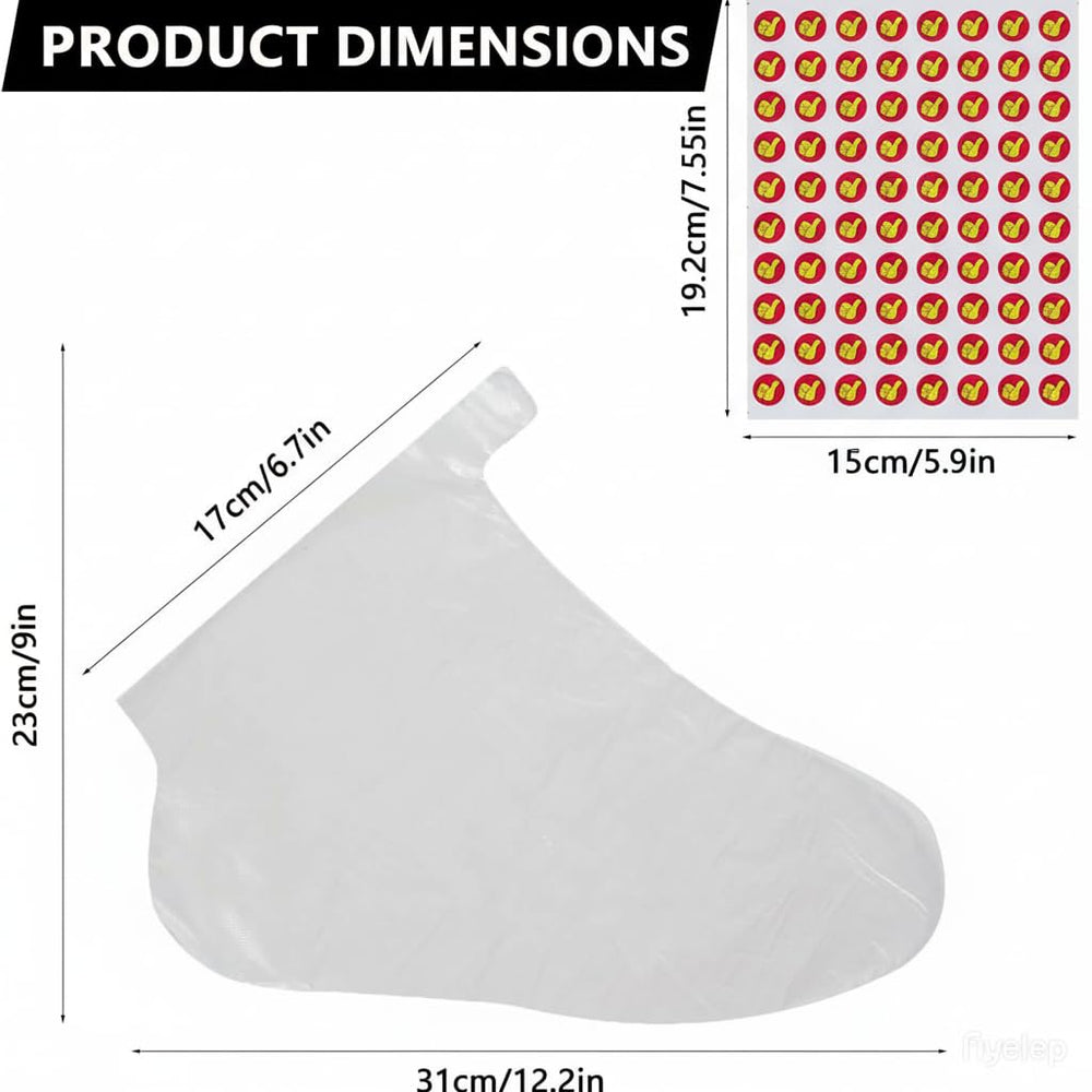 PVWSG foot cover alongside ruler illustrating 12.2-inch length and fit benefit
