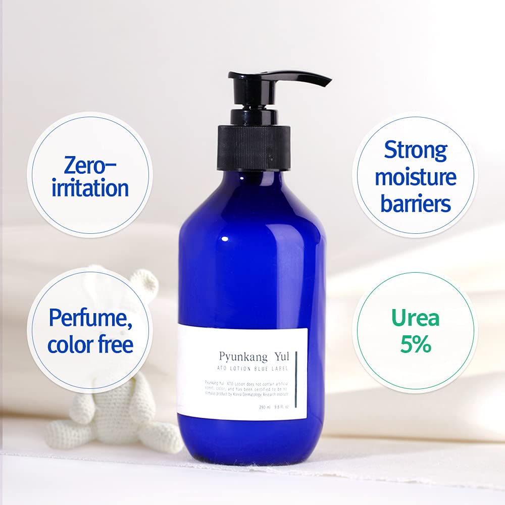 Pyunkang Yul lotion texture close-up, lightweight spreadability visible for quick absorption