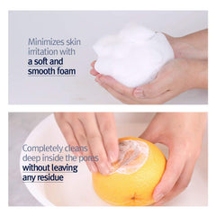 Pyunkang Yul rich lather on hand showing effective cleaning benefit
