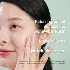 Pyunkang Yul mist on face showing cooling effect and reduced redness
