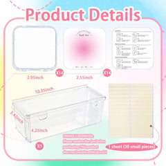PZSZMIAO single acrylic nail box close-up highlighting transparent display