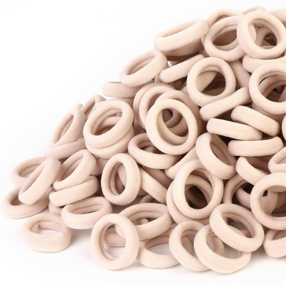 qarwayoc front packaging showing 300 blonde mini hair ties and quantity convenience