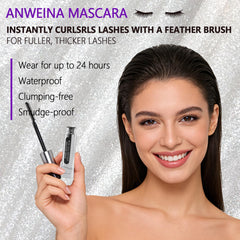 Qawnfy lifestyle model wearing black mascara for long-lasting definition