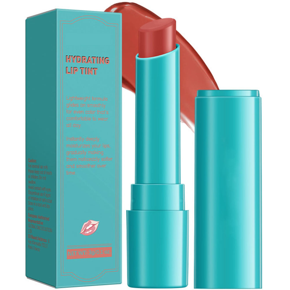 Qawnfy front packaging showing peach coral gloss and benefits