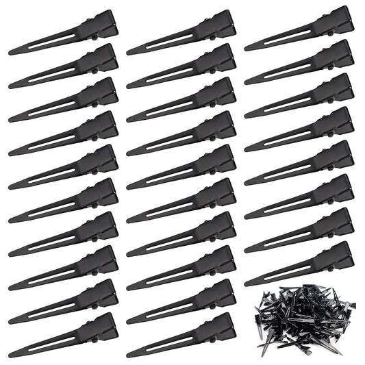Qearl front pack of 120 black curl clips showing quantity and convenience
