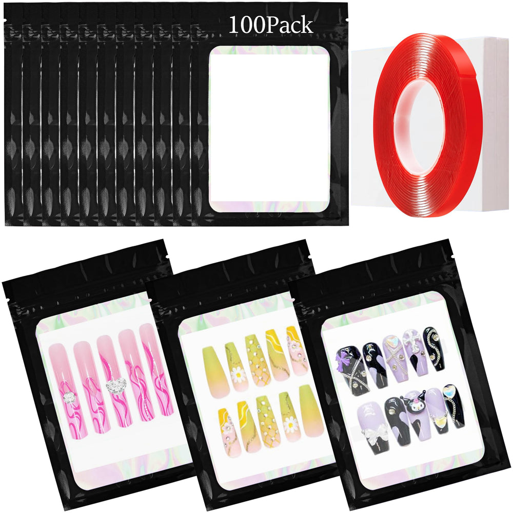 Qenk holographic bag front showing product visibility and eye-catching presentation