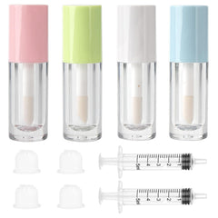 Qeuly clear lip gloss tubes front view showing compact design and convenience