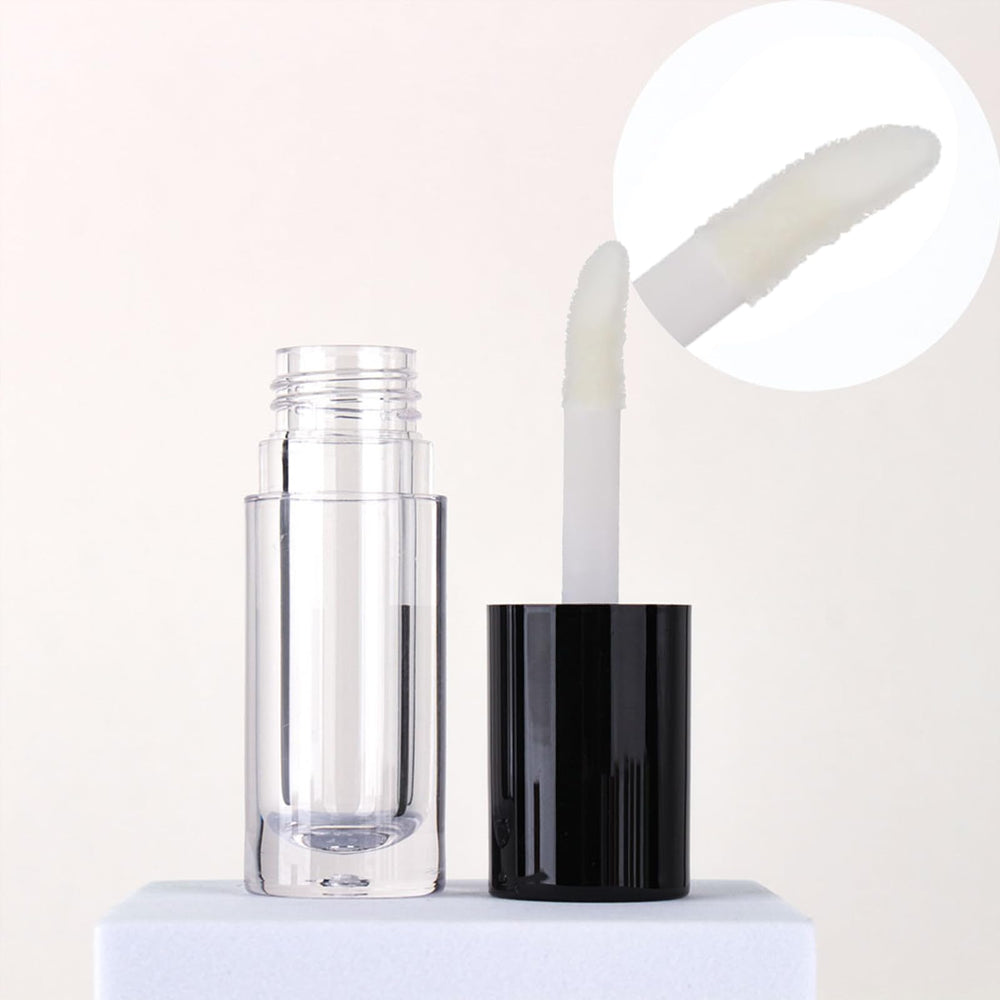 Qeuly tubes filled with different shades displayed showing clear bodies for quick shade ID