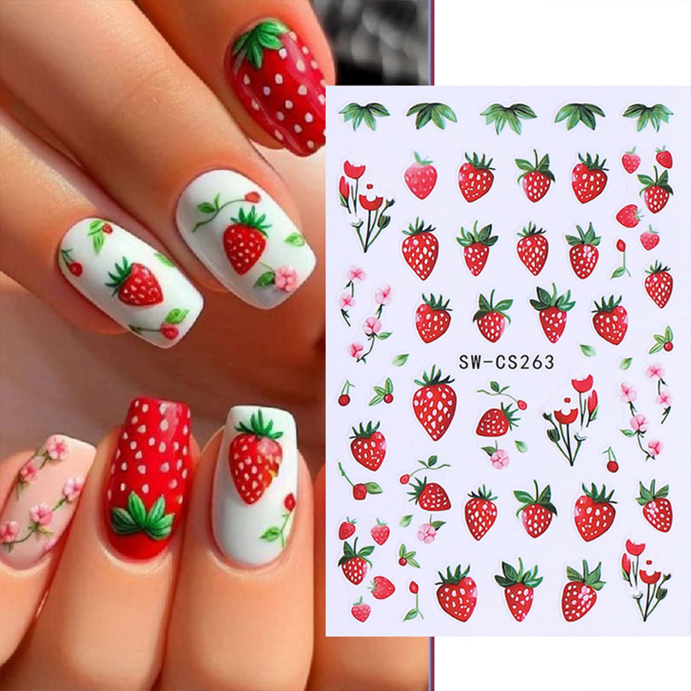 QEYRIYI close-up of embossed sticker texture for dimensional nail art