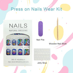 QEYRIYI arranged nails on white surface demonstrating color and pattern variety