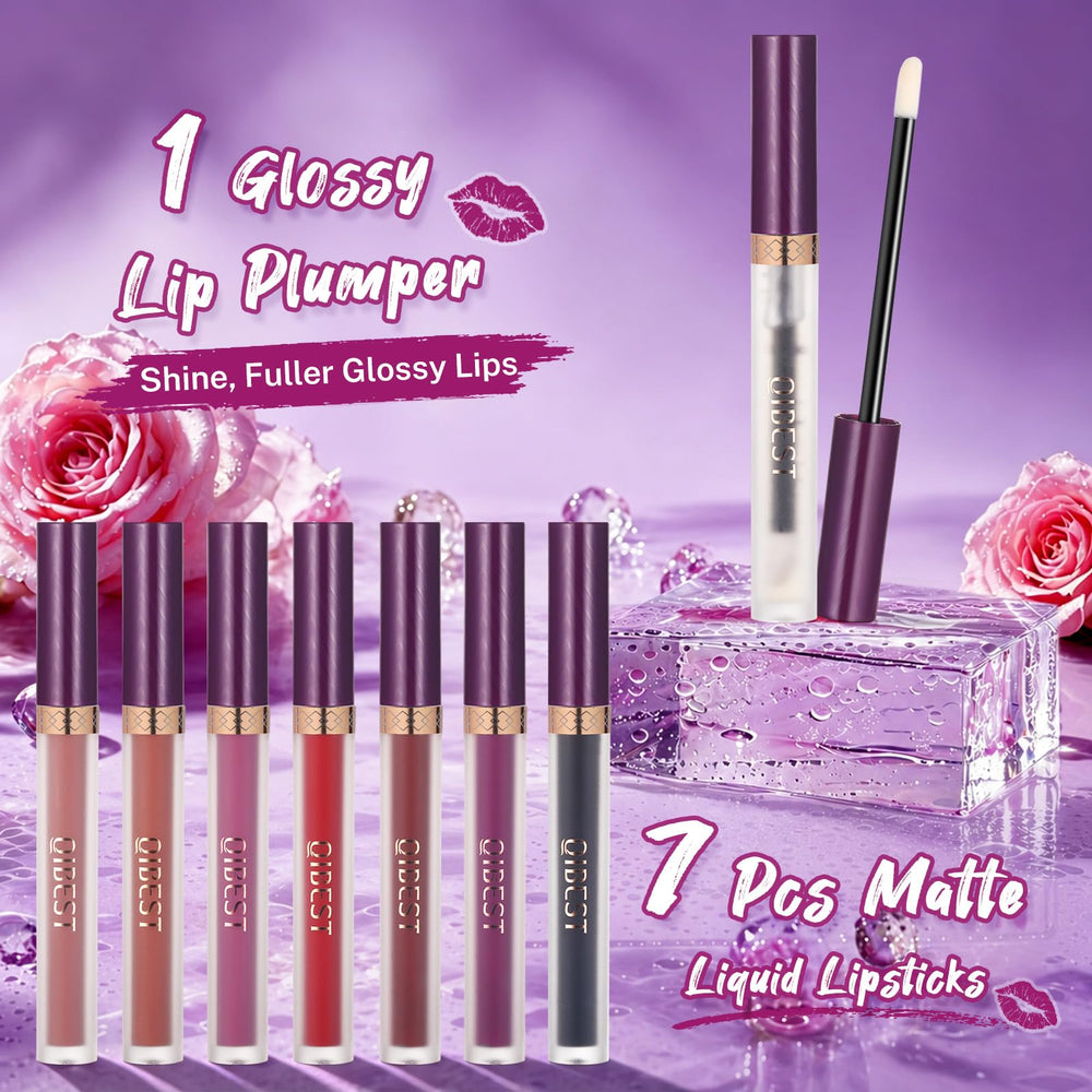 QiBest close-up swatches of creamy liquid texture, shows true-to-color payoff