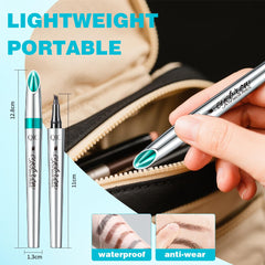 QIC pencil in makeup bag lifestyle shows convenience for touch-ups