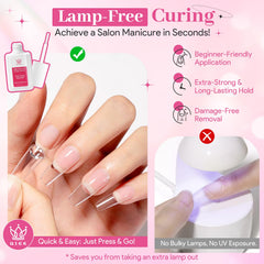 QIEK brush applicator close-up for precise, mess-free glue placement