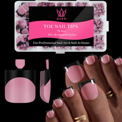 QIEK front packaging showing deep pink black tips and complete set benefit