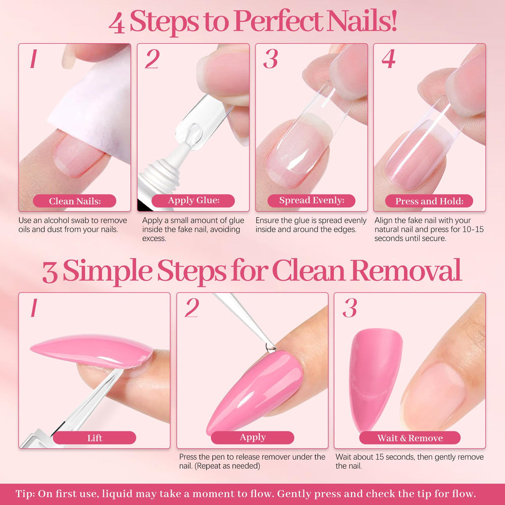 QIEK lifestyle image of woman using kit for easy DIY nails