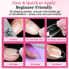 Qiek clear tips ready for nail art to accept polish and decorations