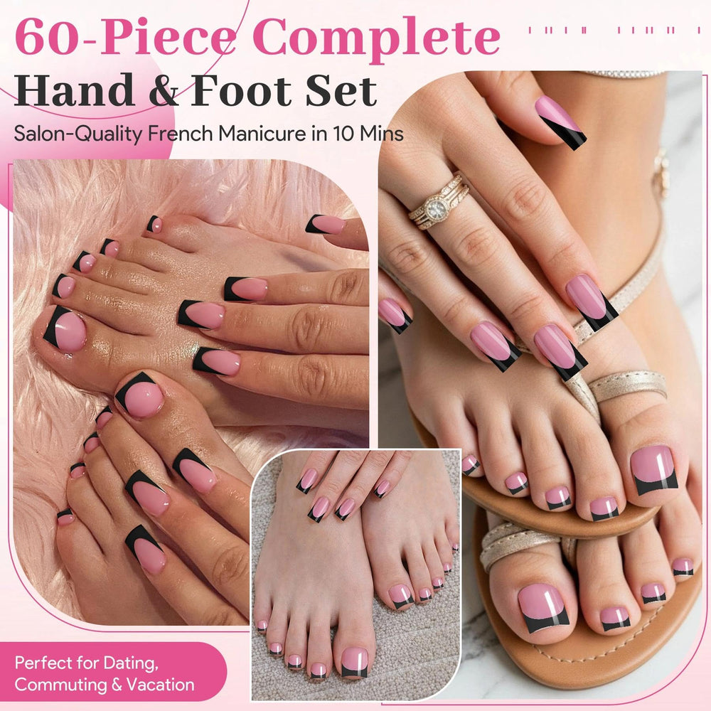 QIEK nails with clear topcoat demonstrating glossy finish