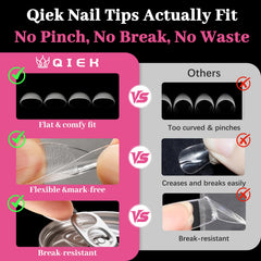 QIEK numbered tips and labels for quick size matching and efficient application