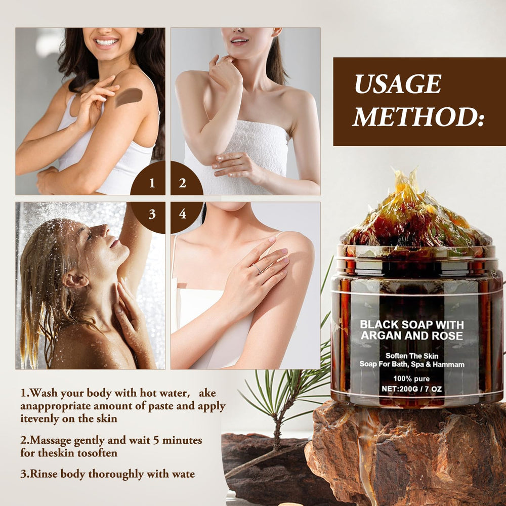 QiFind soap beside a hand to show scale and convenient bath-size portion