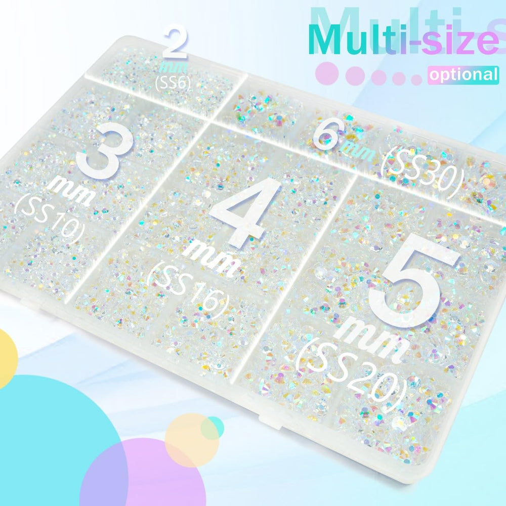qiipii 6mm flatback jewel detail highlighting light refraction advantage