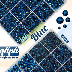 qiipii close-up of bling top coating on resin rhinestone revealing bright sparkle and depth