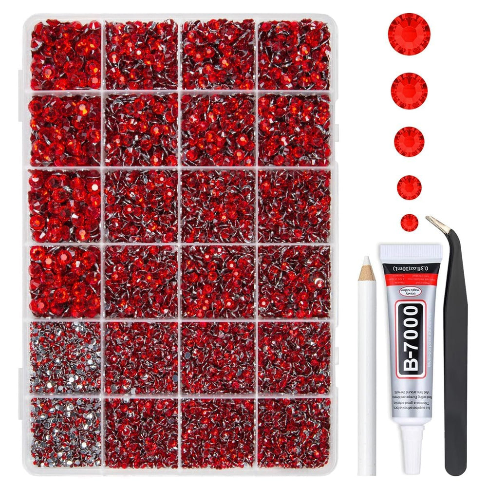 qiipii box front showing red rhinestones and clear organized storage benefit
