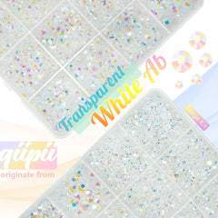 qiipii 4mm and 5mm rhinestone facets showing AB sparkle for vivid shine