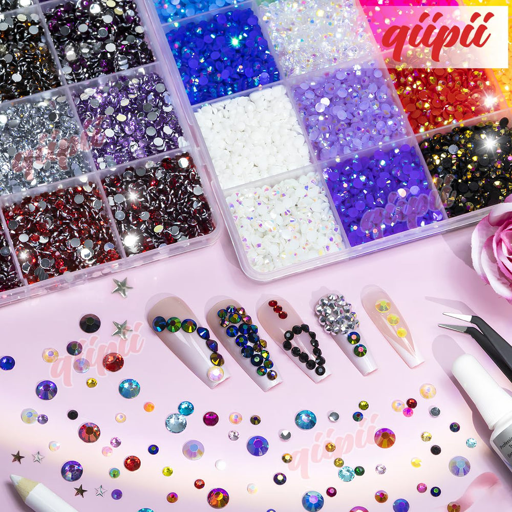 qiipii close-up of crystal stones showing clear sparkle for classic shimmer