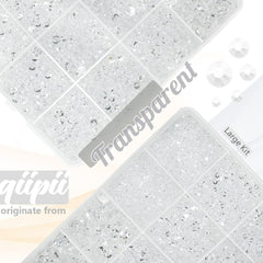 qiipii close-up of faceted jelly rhinestone reflecting light for brilliant sparkle