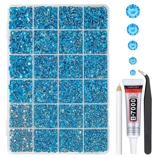 qiipii front packaging box showing blue stones and kit contents for organized crafting