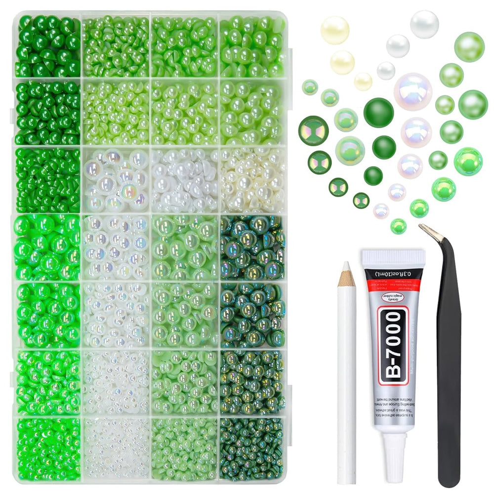 qiipii front packaging showing organized green pearls and included tools for easy storage