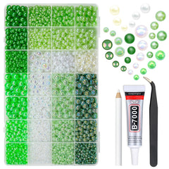 qiipii front packaging showing organized green pearls and included tools for easy storage