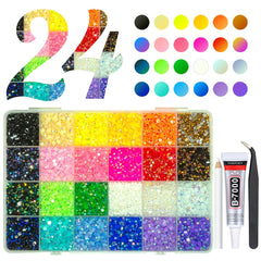 qiipii front packaging open grid showing organized 24 colors and easy access