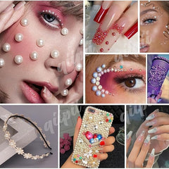 qiipii gemstones applied on nail art demonstrating refined decorative detail