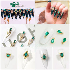qiipii manicure in use with charms applied providing bold salon-quality results