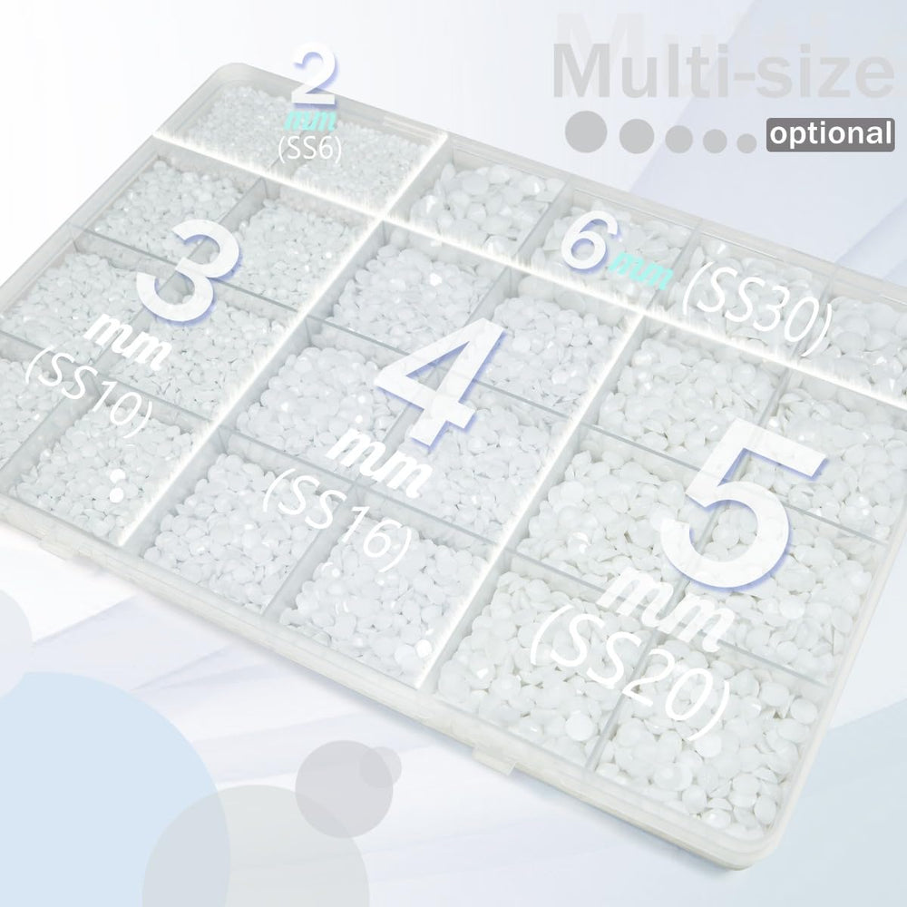 qiipii assortment of 2mm-6mm stones arranged by size for easy selection