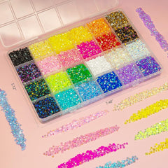 qiipii rhinestones applied on nails demonstrating professional-looking sparkle
