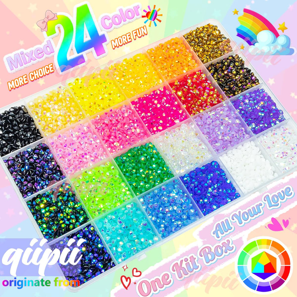 qiipii open box with 24 compartments demonstrating organized color selection benefit