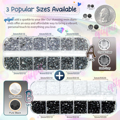 qiipii scale comparison of 3mm 4mm 5mm stones for precise sizing choices