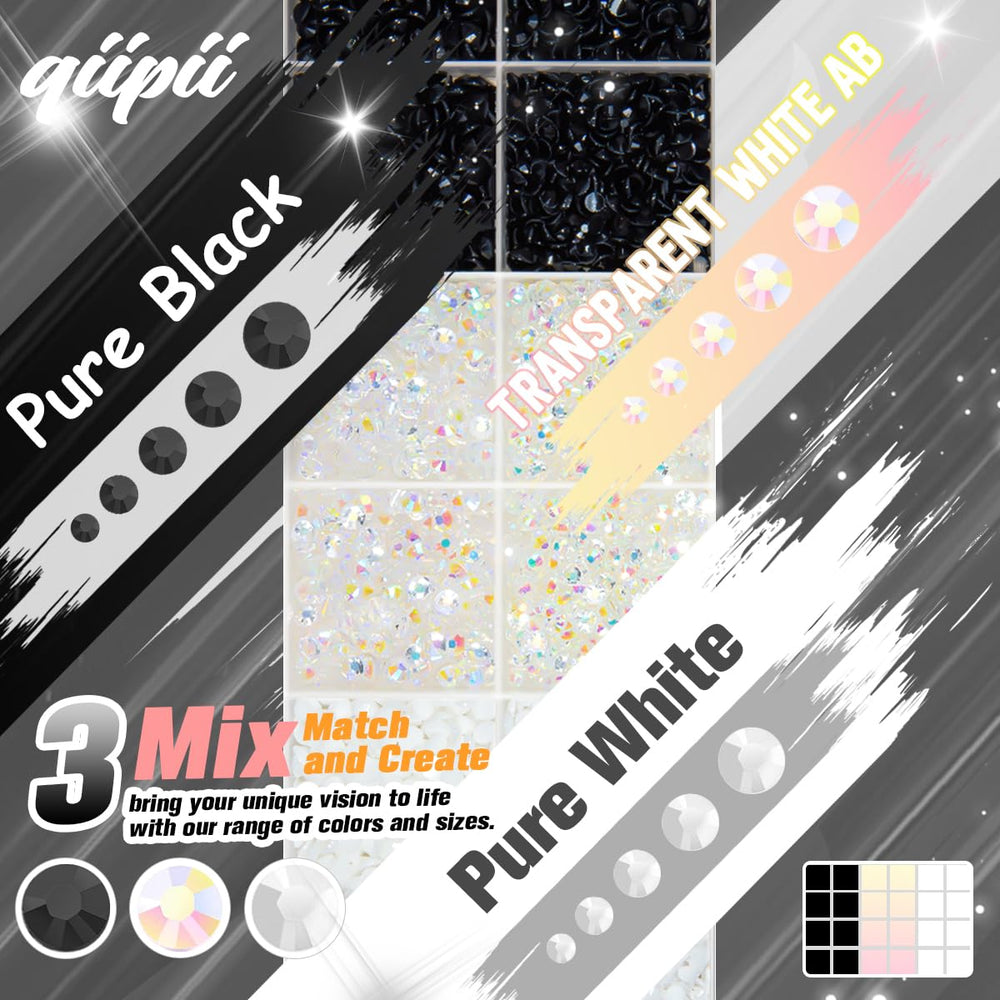qiipii close-up of jelly resin rhinestone surface highlighting clear sparkle