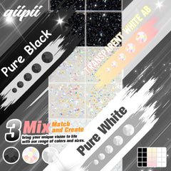 qiipii close-up of jelly resin rhinestone surface highlighting clear sparkle