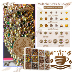 qiipii brown stones decorating a tumbler for long-lasting shine