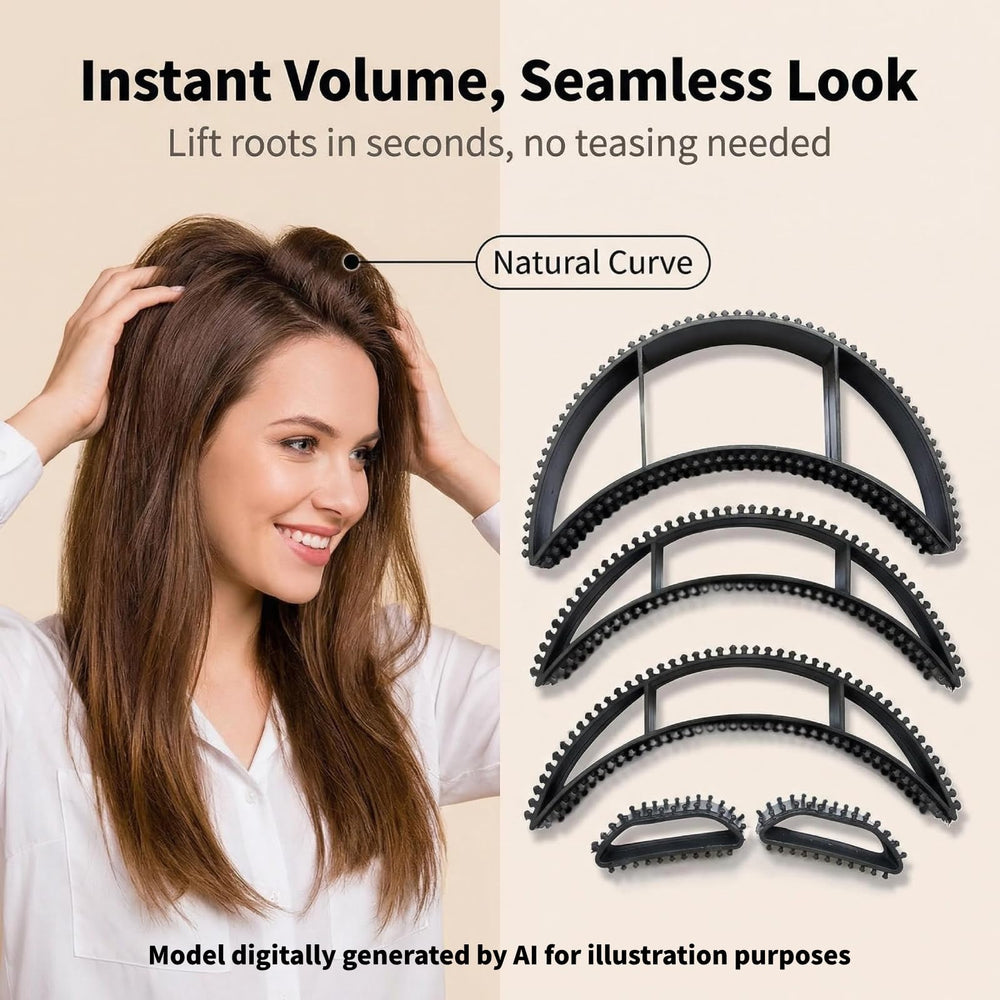 Qiknird insert installed beneath hair demonstrating hidden lift and natural look