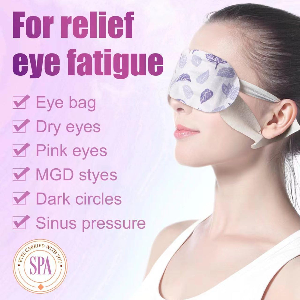 QINFENG single unwrapped steam eye mask demonstrating instant warmth