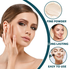 QIUFSSE brush applying powder to skin for oil control
