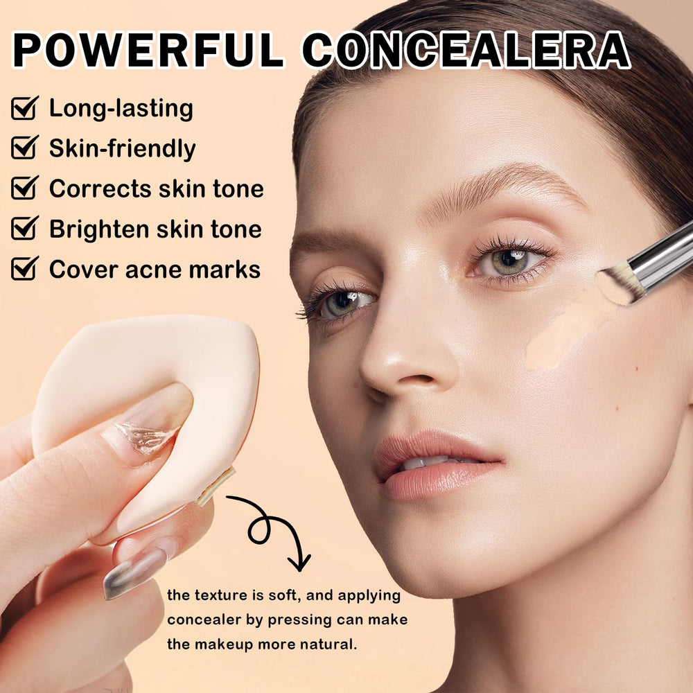 QIUFSSE concealer swatch on arm showing color correction payoff