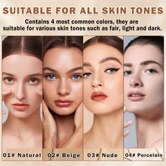 QIUFSSE lifestyle portrait of model wearing foundation for natural confidence